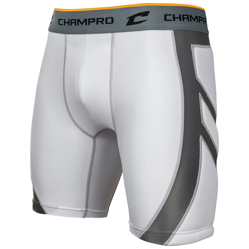 Champro Wind Up Compression Polyester/Spandex Sliding Short, Adult Large, White (BPS15AWL) - Image 1